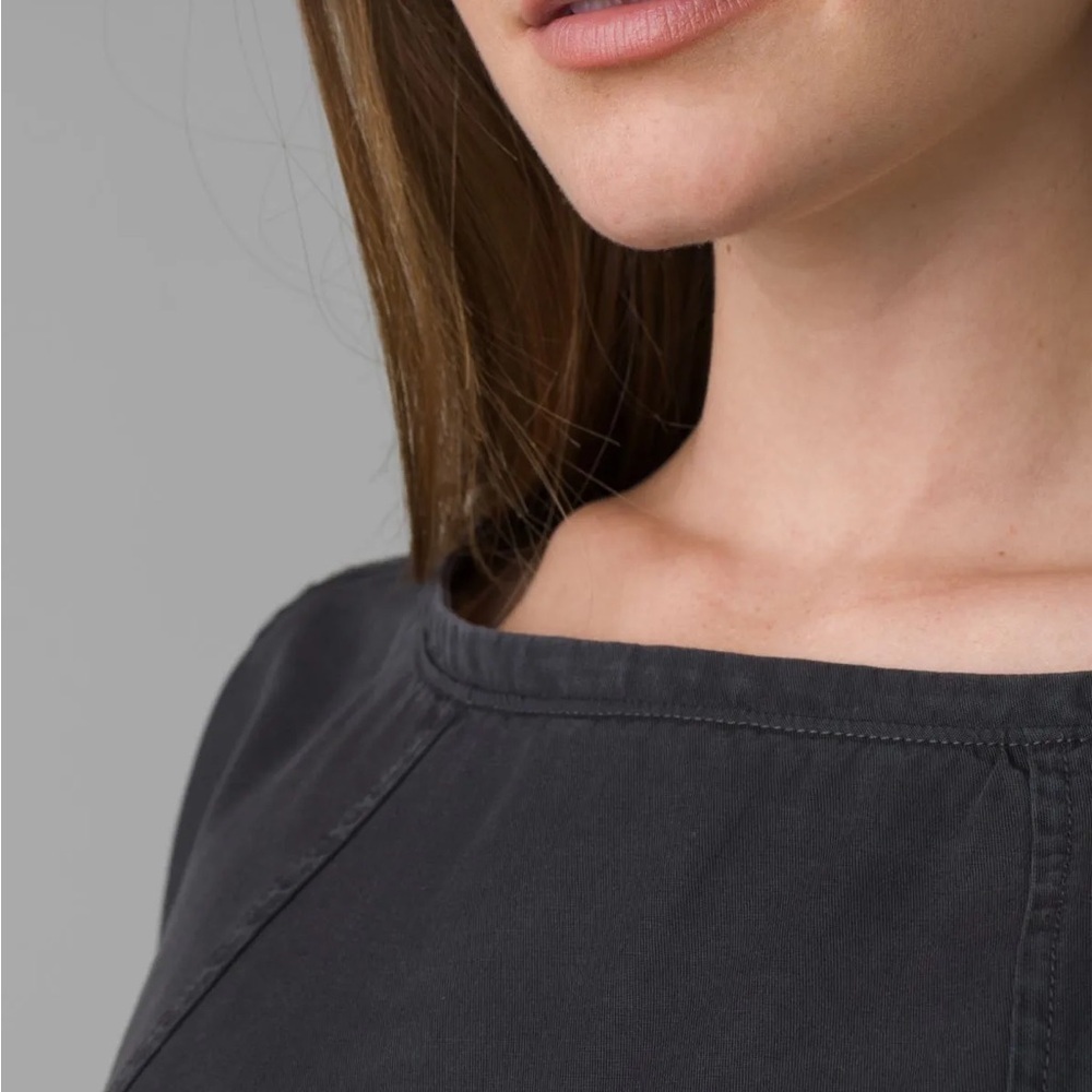 prAna Lavendar Bay Boatneck Long Sleeve Top Women's Size XS in Coal NWT! - Picture 3 of 9